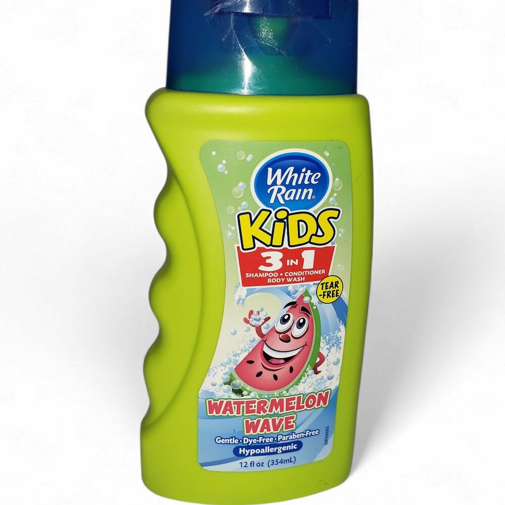 White Rain Kids 3 In 1 Shampoo Conditioner Body Wash Watermelon Wave 12oz New